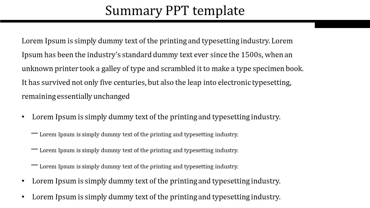 Free - Summary PPT Template and Google Slides Themes